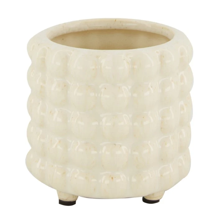 Pflanzgefäß Keramik Ø13x13cm Weiß