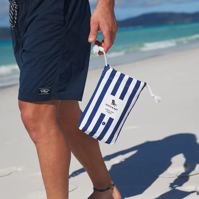 Dock & Bay Beach Towel XL Whitsunday Blue 200x90cm