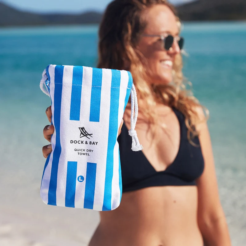 Dock & Bay Beach Towel XL Bondi Blue 200x90cm