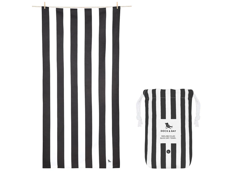 Dock & Bay Beach Towel L Kamari Charcoal 160x90cm