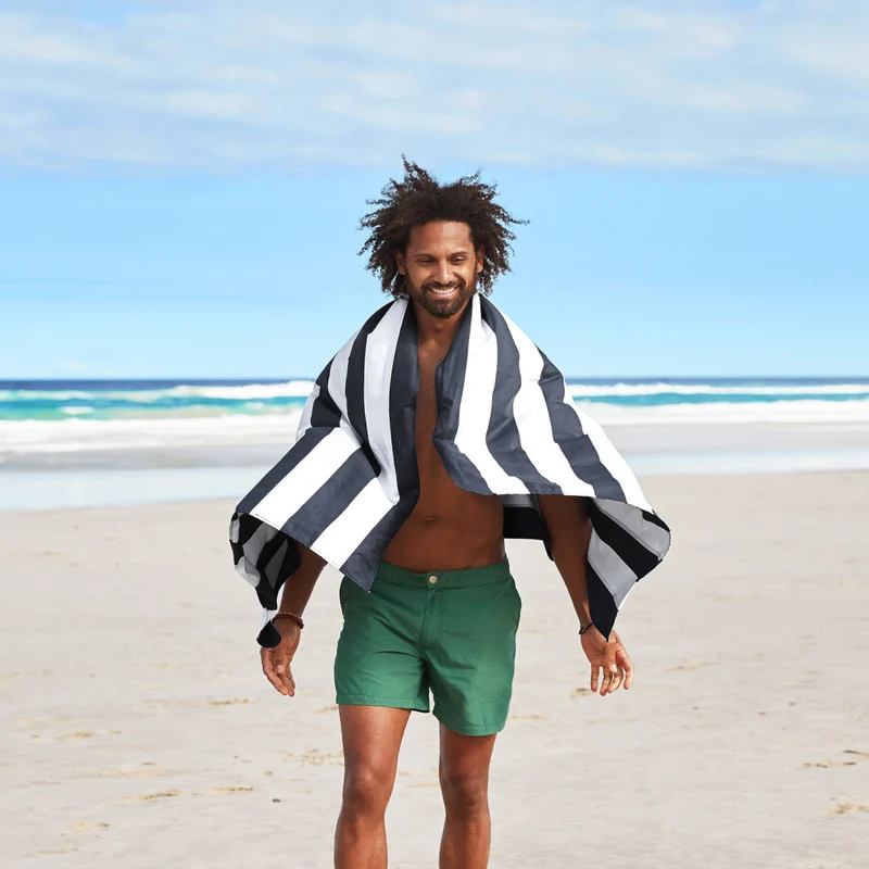 Dock & Bay Beach Towel L Kamari Charcoal 160x90cm