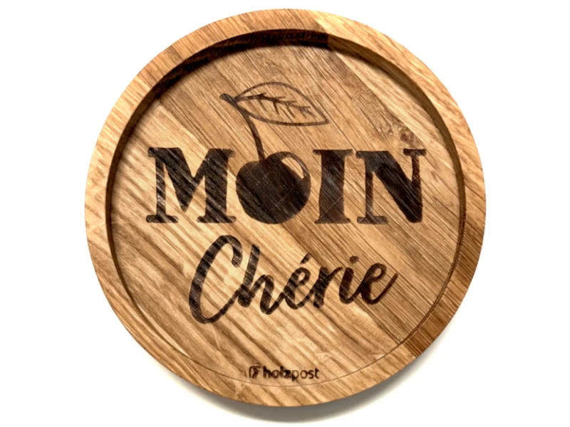 holzpost Untersetzer MOIN Cherie Eiche 11,2cm