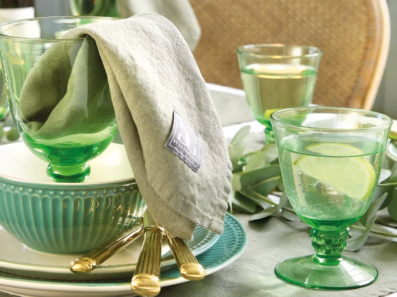 Greengate Alice Frühstücksset dusty green 12tlg
