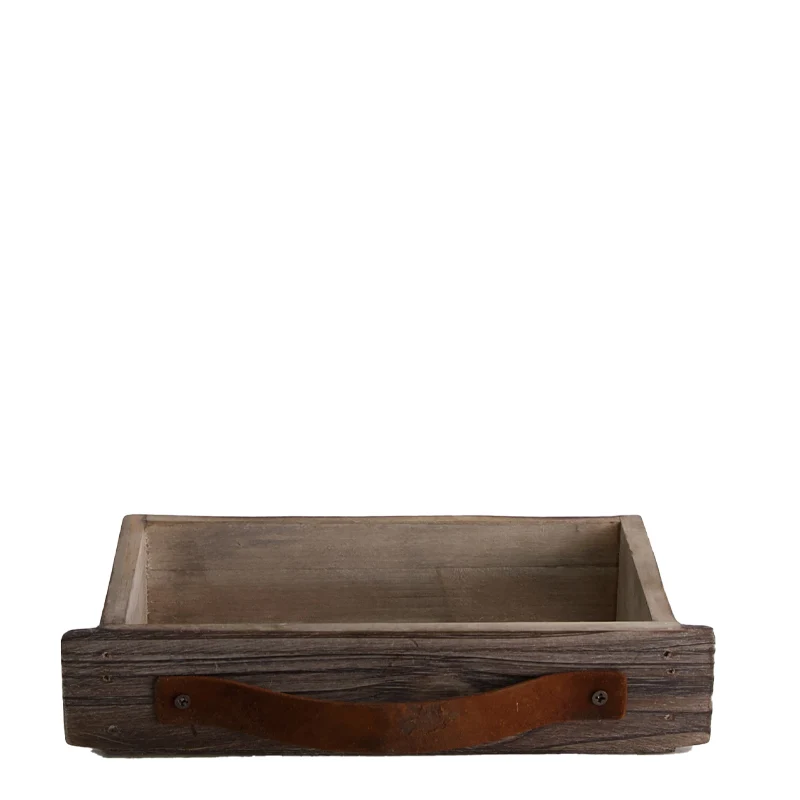 Schublade Holz 19x10x4cm Antique White-wash