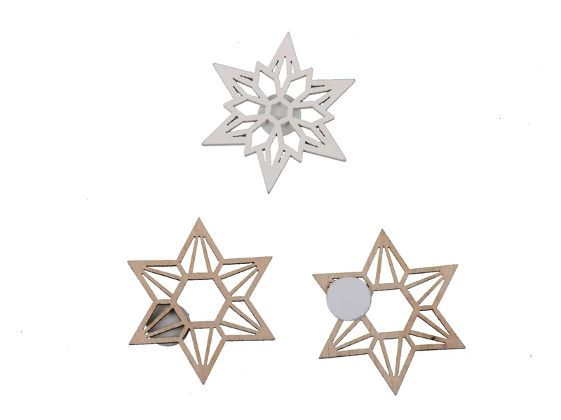 Ornament Tannenzapfen champ/weiß/silber 3fach sortiert - h16xd7cm