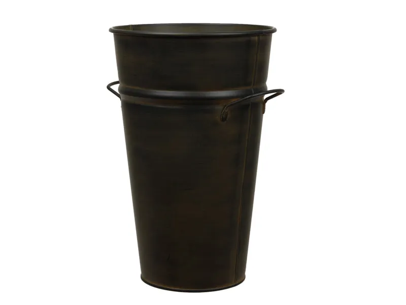 St. 1 Eimer mit Ohren schwarz/gelb Ø24x41cm