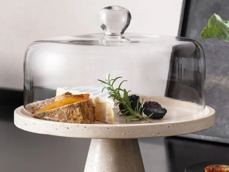 Villeroy & Boch Manufacture Travertine Servierschale mit Fuß 28x10cm