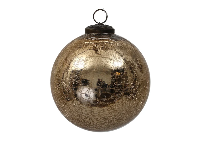 St. 1 Glasherz 'crackled' silber 5cm