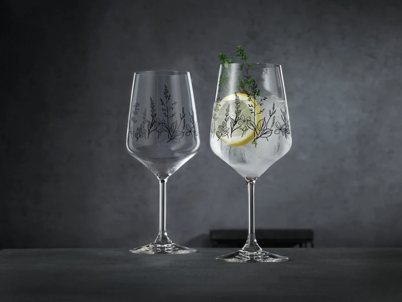 Nachtmann Tattoo Botanical Wein/Spritzglas Black Set 2tlg