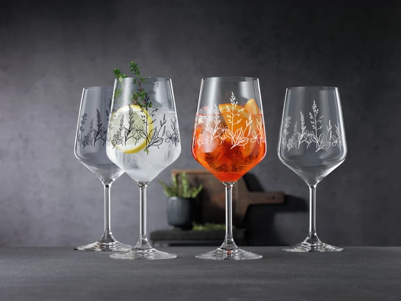 Nachtmann Tattoo Botanical Wein/Spritzglas Black Set 2tlg