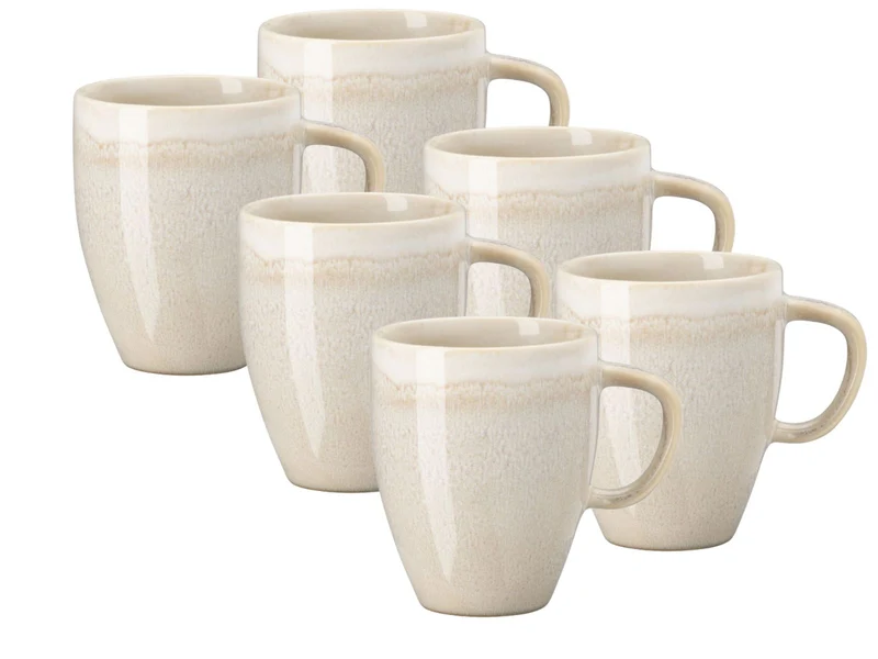 Rosenthal Junto Dune Becher mit Henkel 0,38 l Set6