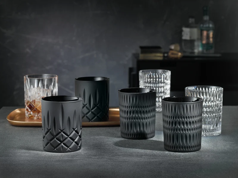 Nachtmann Noblesse Whiskybecher Black Set 2tlg