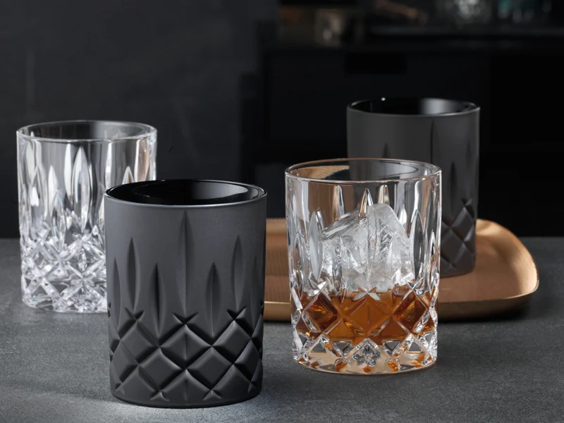 Nachtmann Noblesse Whiskybecher Black Set 2tlg