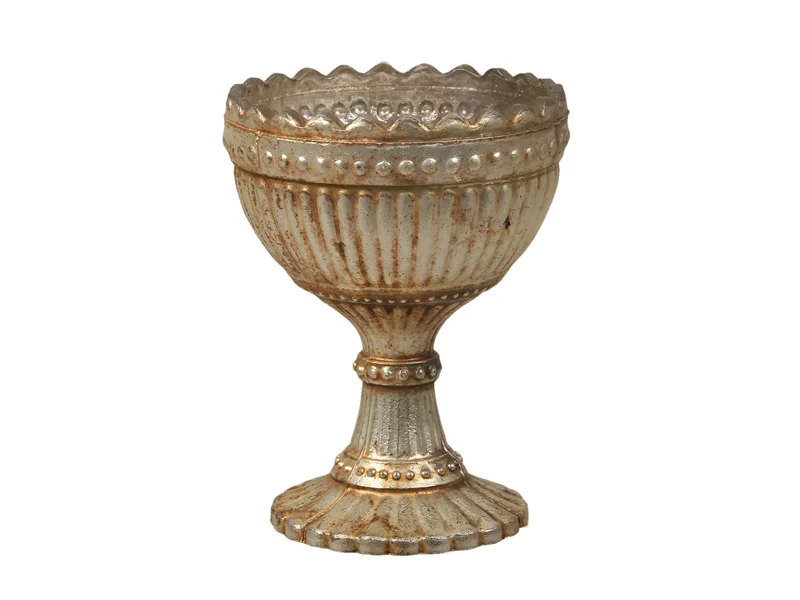 St. 1 Glaskugel 'geknistert' silber Ø5cm