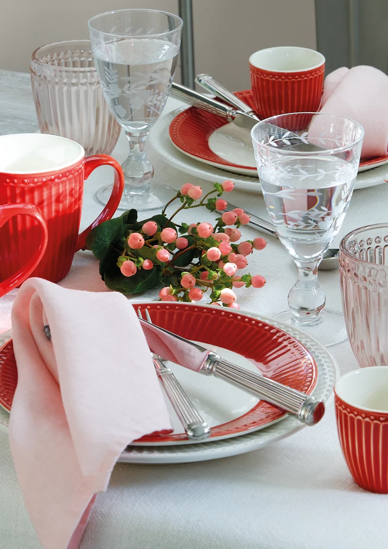 Greengate Alice Speiseteller red 26,5 cm Set6