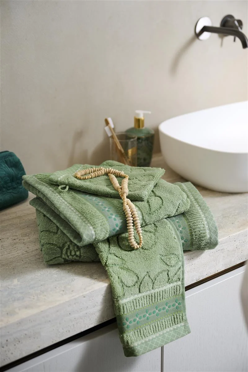 PIP STUDIO Jasmin Jaquard Handtuch green 55x100cm (1 Stück) bh