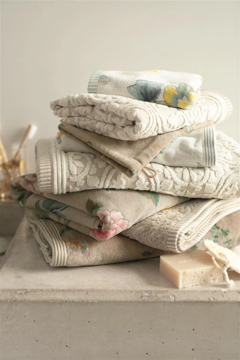PIP STUDIO Les Fleurs Duschtuch white 70x140cm (1 Stück)