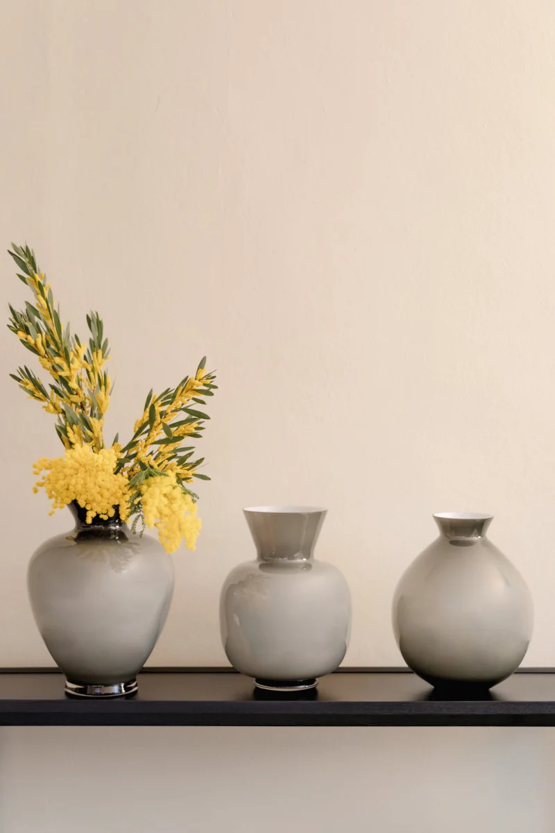 Rosenthal Gianna Grey - Glass Vase 36cm