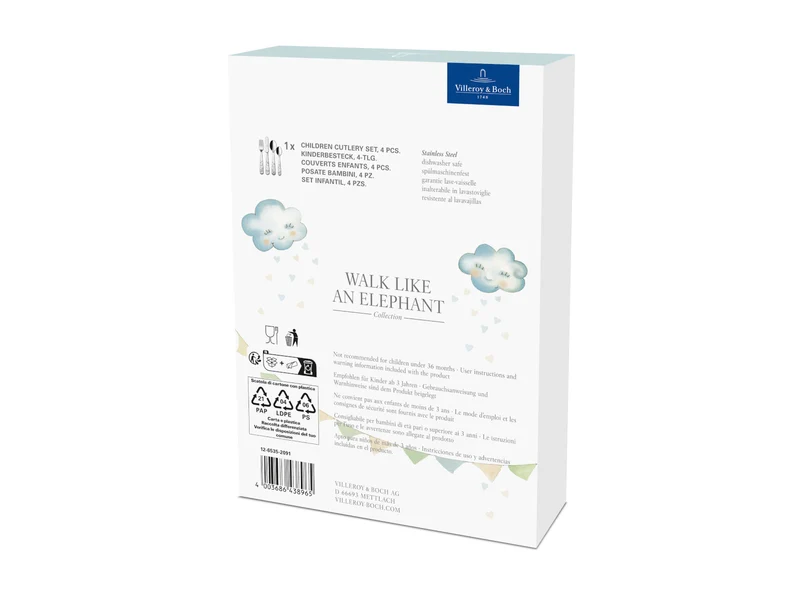 Villeroy & Boch Walk like an Elephant Kinderbesteckset 4tlg
