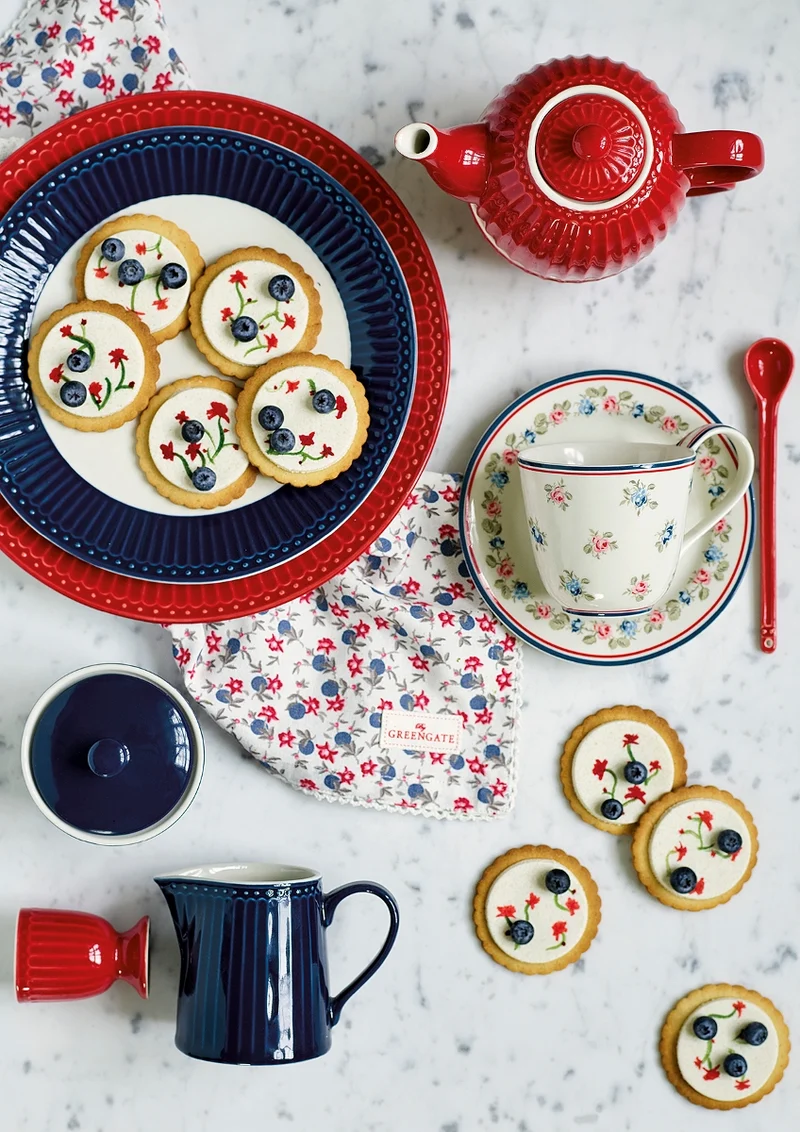 Greengate Alice Latte Cup dark blue 9 cm Set6
