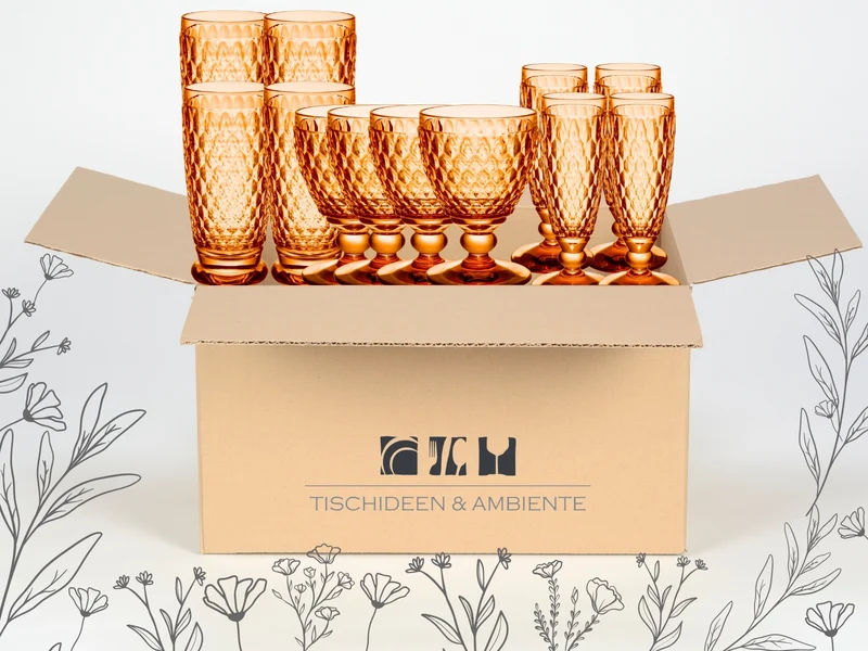 Villeroy & Boch Boston coloured apricot Geschenkbox Summerparty 12tlg