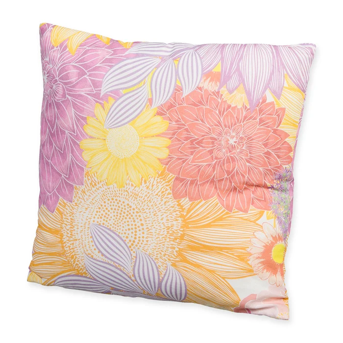 Baumwollkissen "Blumen" 40x40cm mehrfarbige Blumen