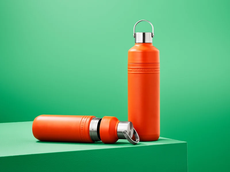 Le Creuset On The Go Trinkflasche ofenrot 1l