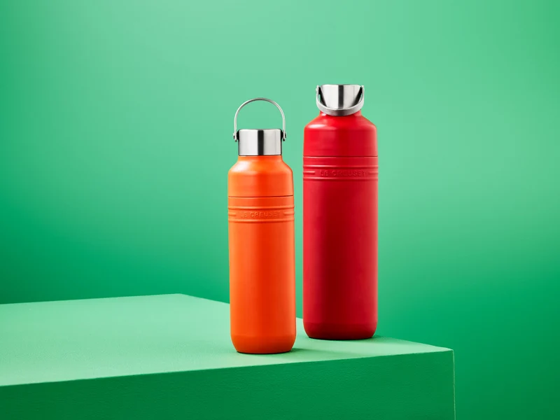 Le Creuset On The Go Trinkflasche ofenrot 1l