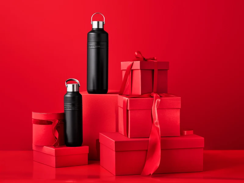 Le Creuset On The Go Trinkflasche schwarz matt 1l