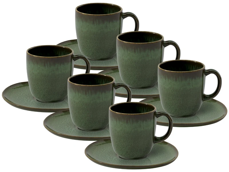 like. by Villeroy & Boch Lave vert Kaffeetasse mit Untertasse 0,16l Set6