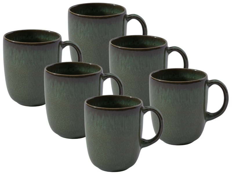 like. by Villeroy & Boch Lave vert Becher mit Henkel 0,4l Set6