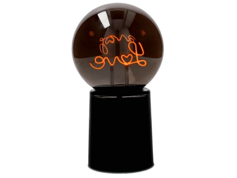 Giftcompany Glowmance LED-Leuchtkugel Neonlicht Love schwarz 21cm
