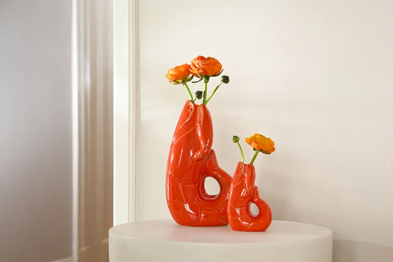 Giftcompany Madame Crevette Hummer Vase S orangerot 26,7cm