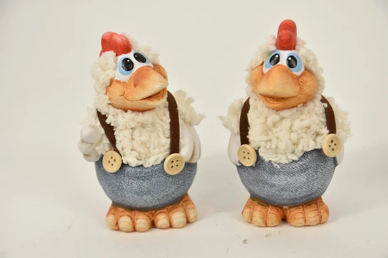 HUHN 'WOLLY' STEHEND 2 ESEL 7X6X12,5 CM