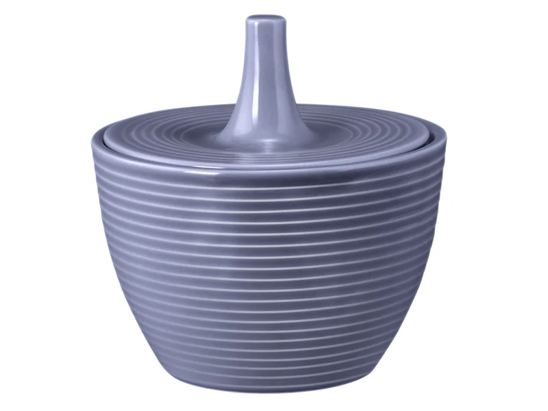 Seltmann Weiden Beat Fliederblau uni Zuckerdose 0,27l mit Relief