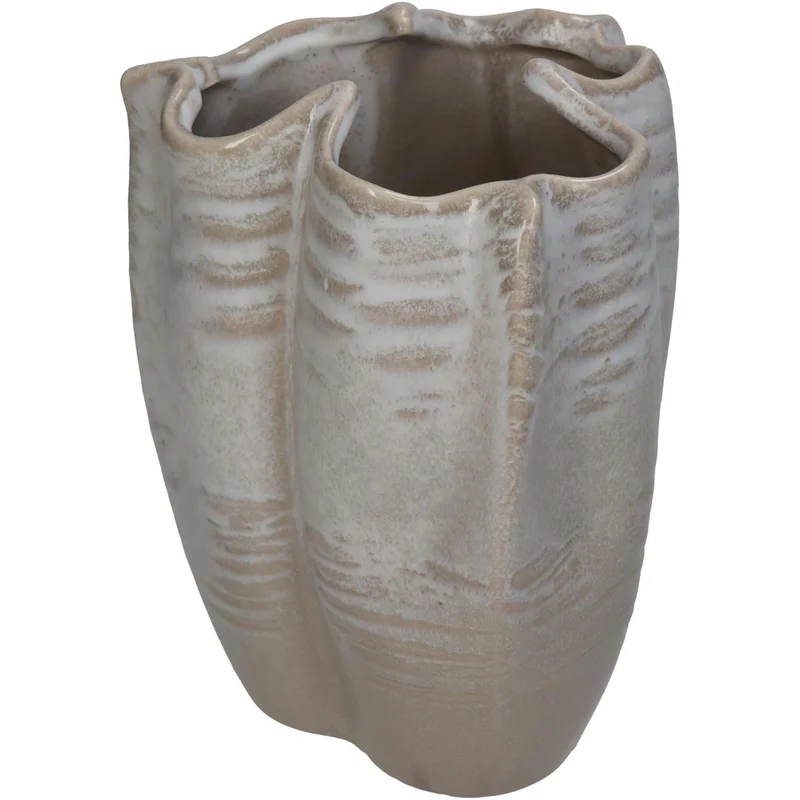 Pflanzgefäß Feiner Steingut Beige 15x14,5x19cm
