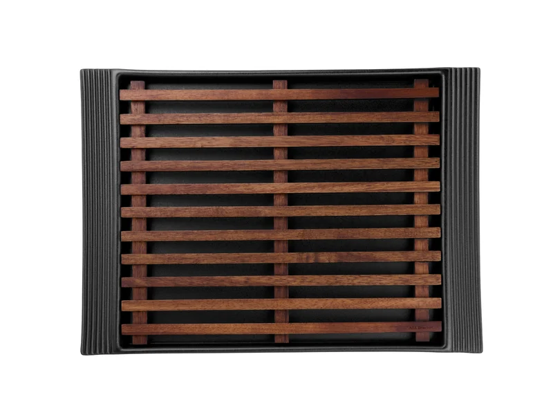 ASA kitchen'art Brotschneidebrett schwarz 42x30x3,3cm