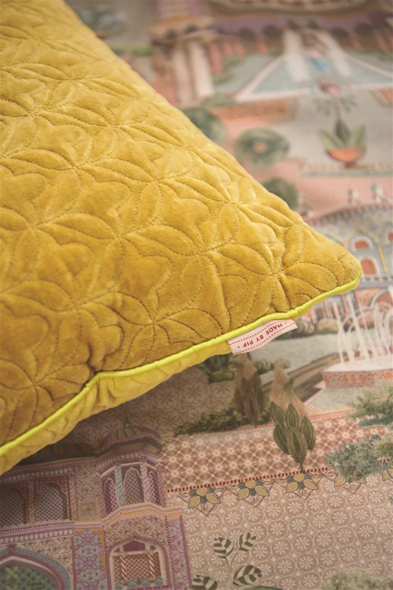 PIP STUDIO Quilty Dreams Kissen bright yellow 45x45cm (1 Stück)