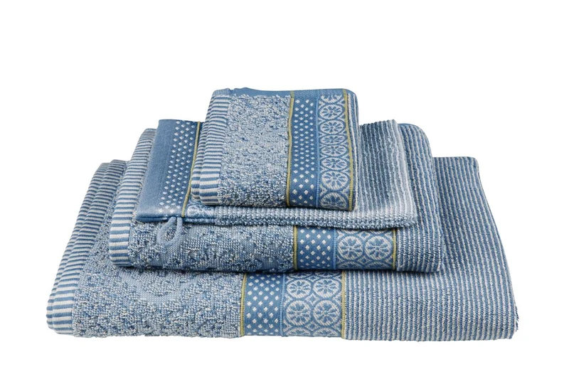 PIP STUDIO Soft Zellige Duschtuch blue grey 70x140cm (1 Stück)