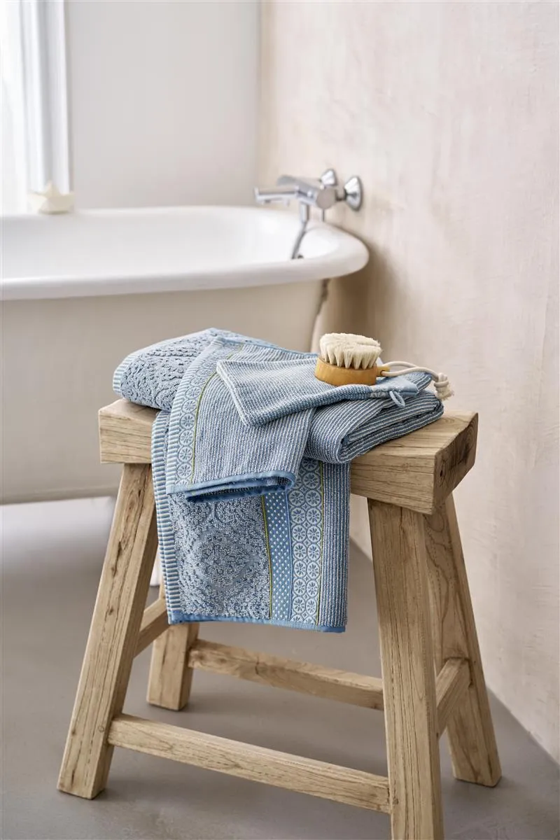 PIP STUDIO Soft Zellige Duschtuch blue grey 70x140cm (1 Stück)