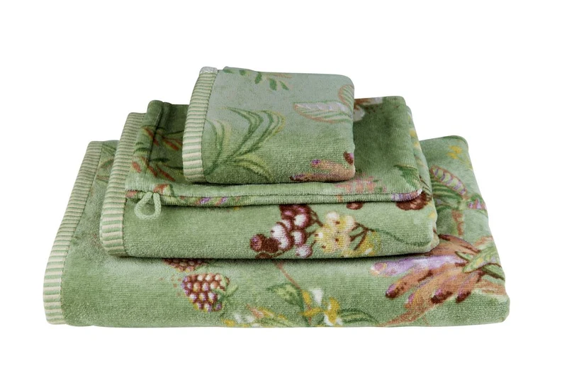 PIP STUDIO Secret Garden Waschhandschuh green 16x22cm (1 Stück)