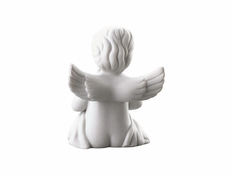 Rosenthal Engel klein weiss matt mit Blumentopf 6cm