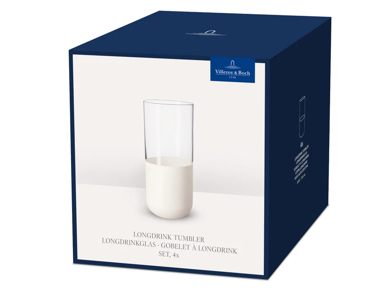 Villeroy & Boch Manufacture Rock blanc Longdrinkbecher Set 4tlg