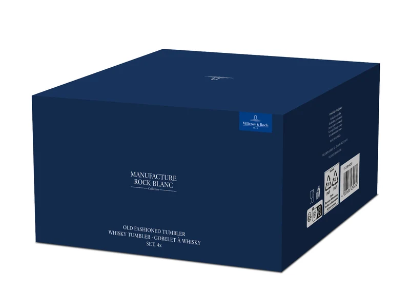 Villeroy & Boch Manufacture Rock blanc Whiskybecher Set 4tlg