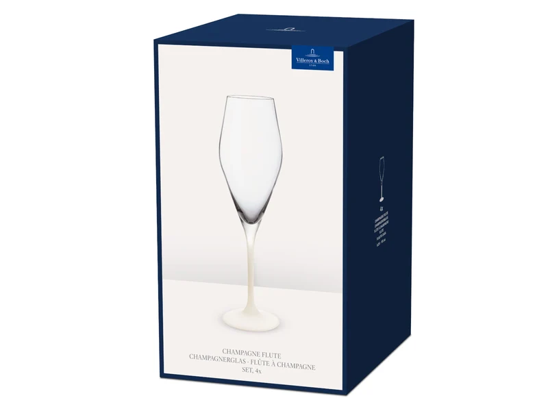 Villeroy & Boch Manufacture Rock blanc Champagnerglas Set 4tlg