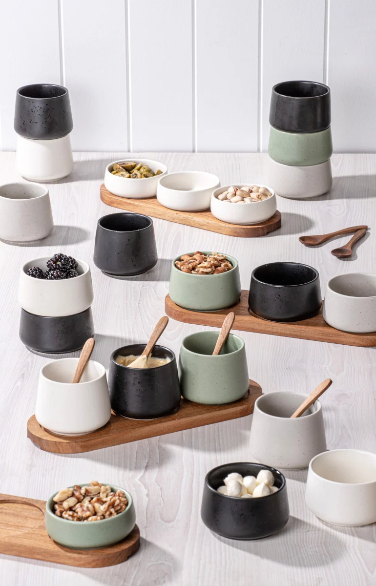 Ladelle ELEMENTS Schalenset mittel onyx Set3