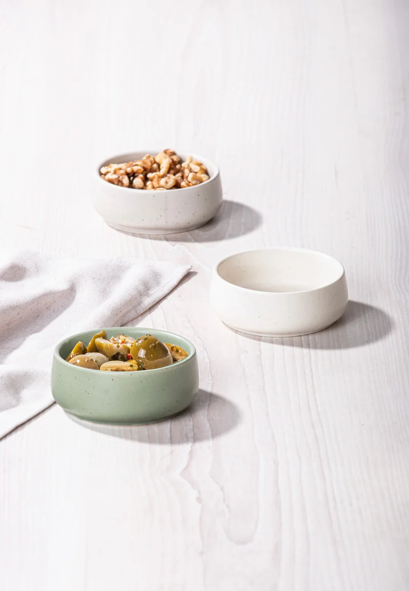 Ladelle ELEMENTS Schalenset flach weiß Set3