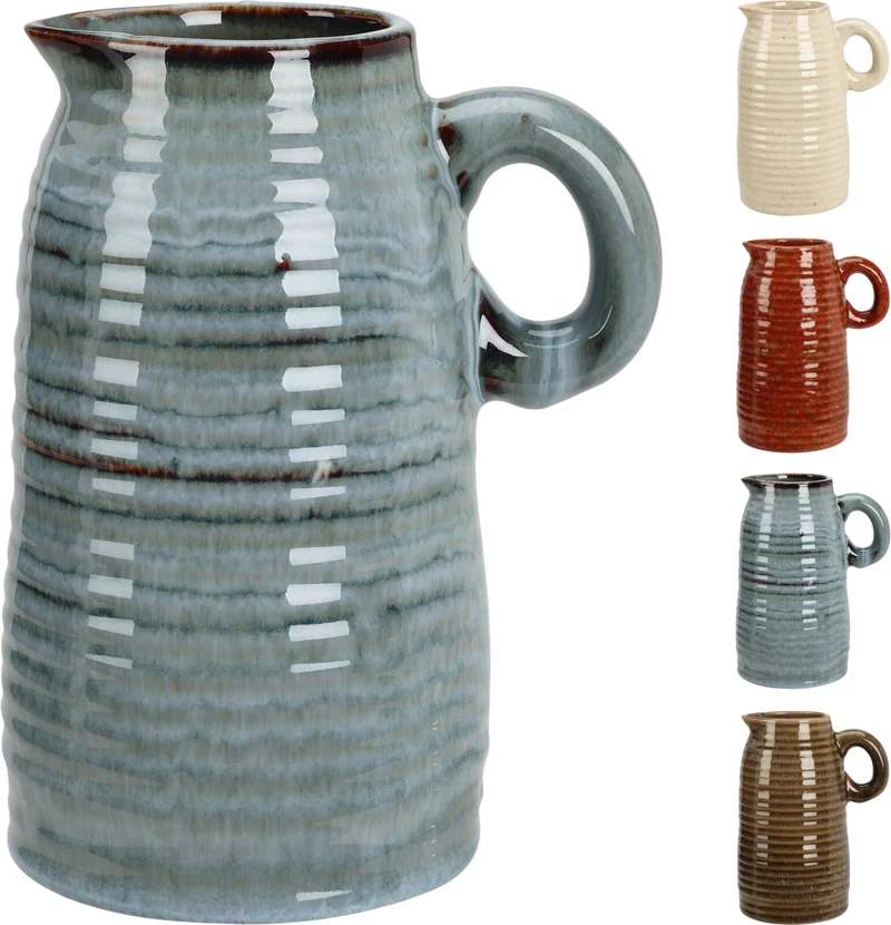 VASE KRUG 12.5X9.5X16.7CM 4 FARBEN SORTIERT