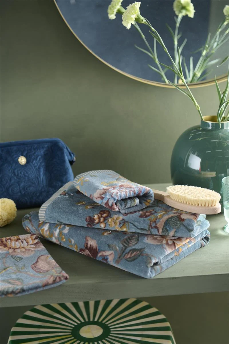 PIP STUDIO Secret Garden Waschhandschuh blue 16x22cm (1 Stück)