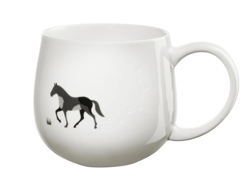 ASA magu Henkelbecher Horse weiß 0,4l